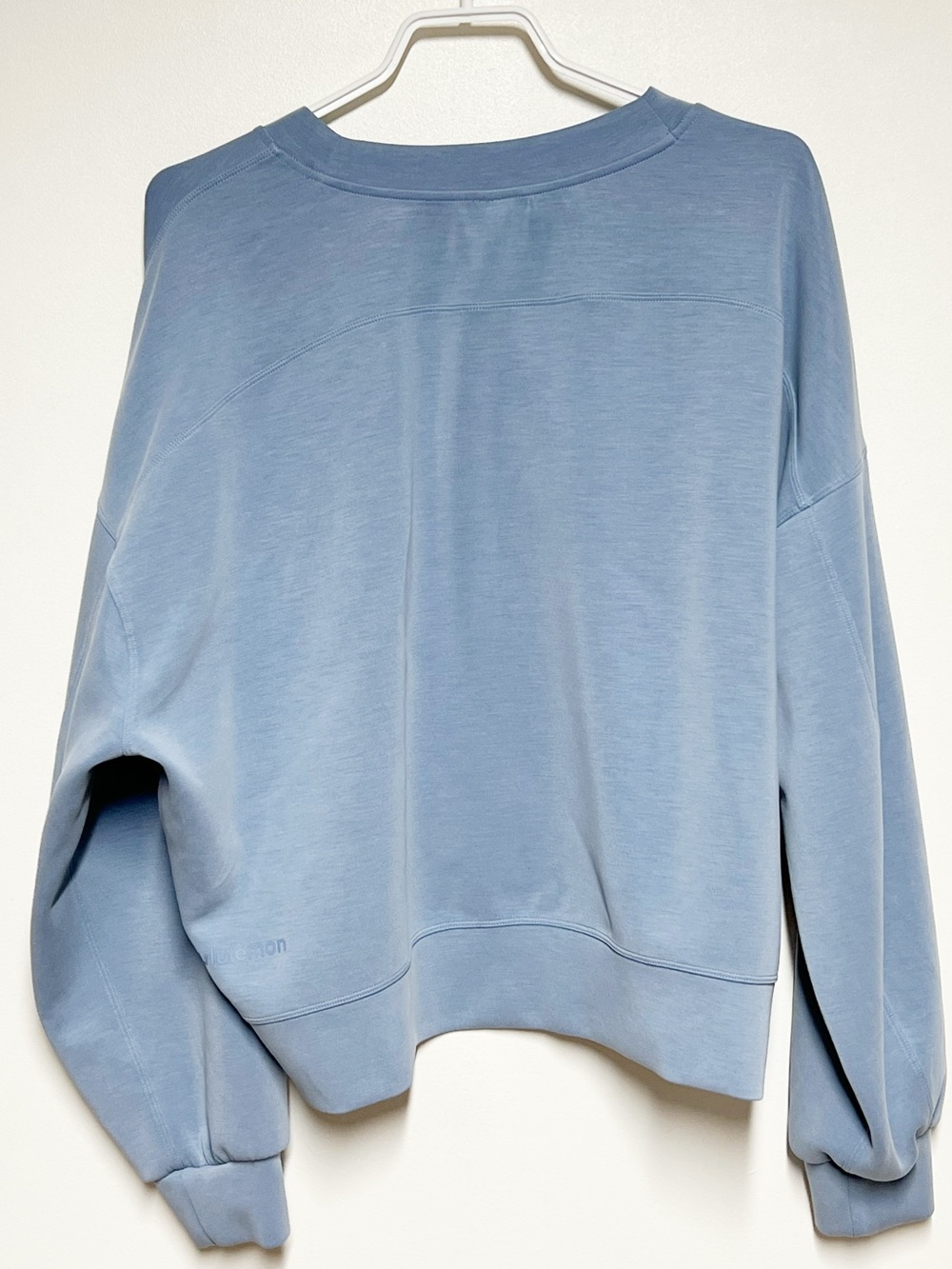 Lululemon Perfectly Oversized Cropped Crew *Softstreme Soft Denim Sz 12 - Picture 7 of 9